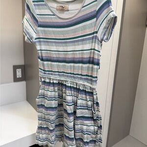 Peek Multicolor Striped Kids Dress